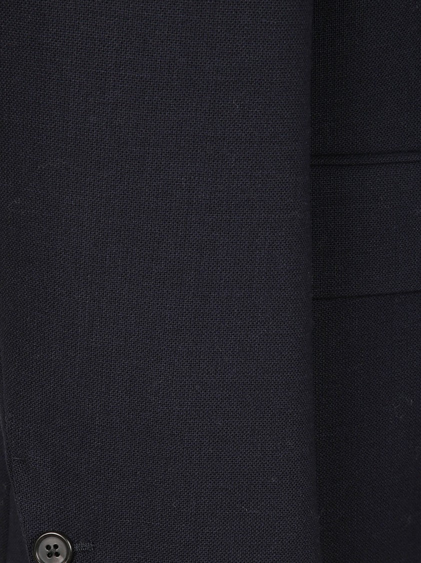 Prada Tailored Black Blazer With Notched Lapel And Buttoned Cuffs