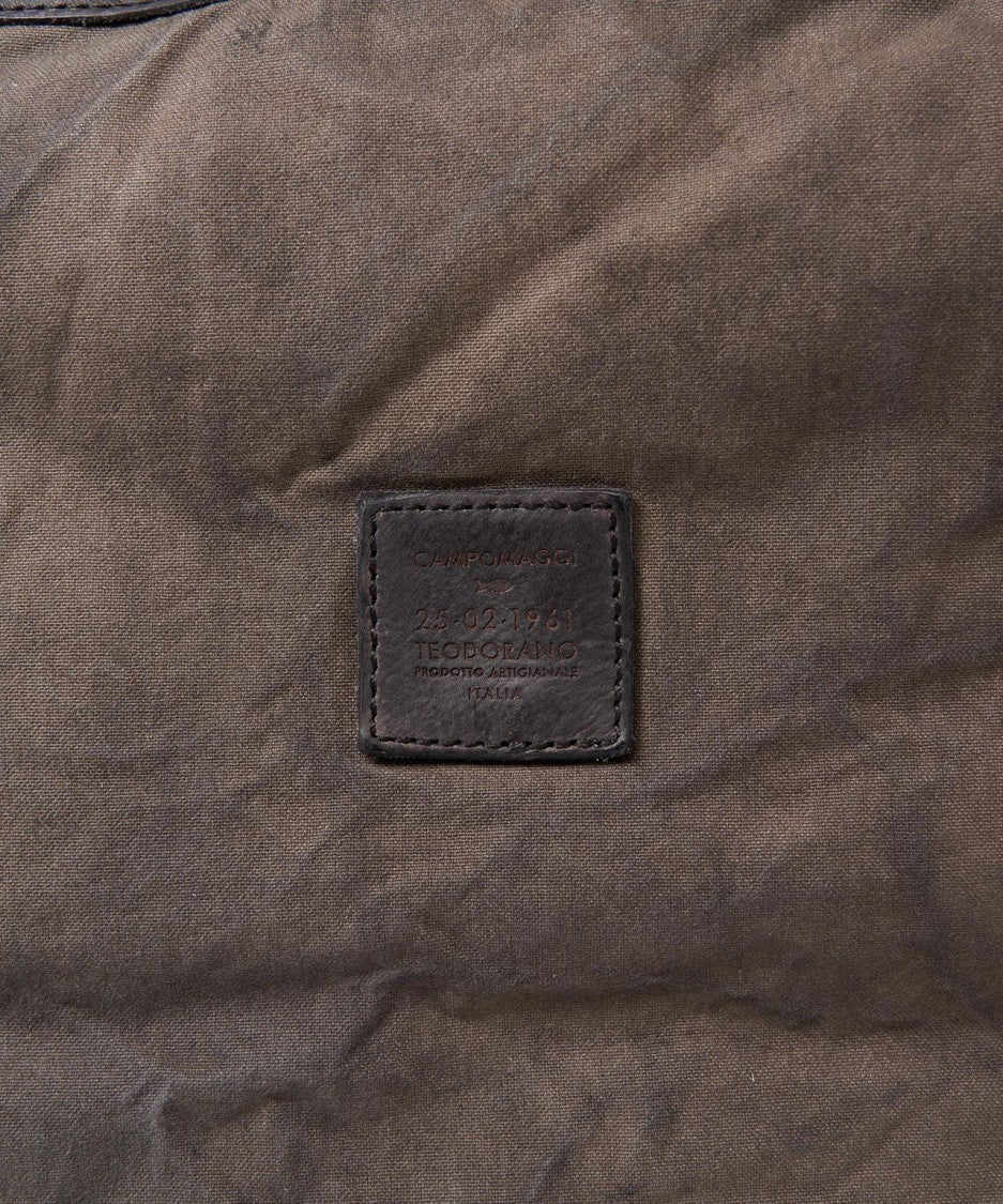 Campomaggi Business Bag In Textured Canvas