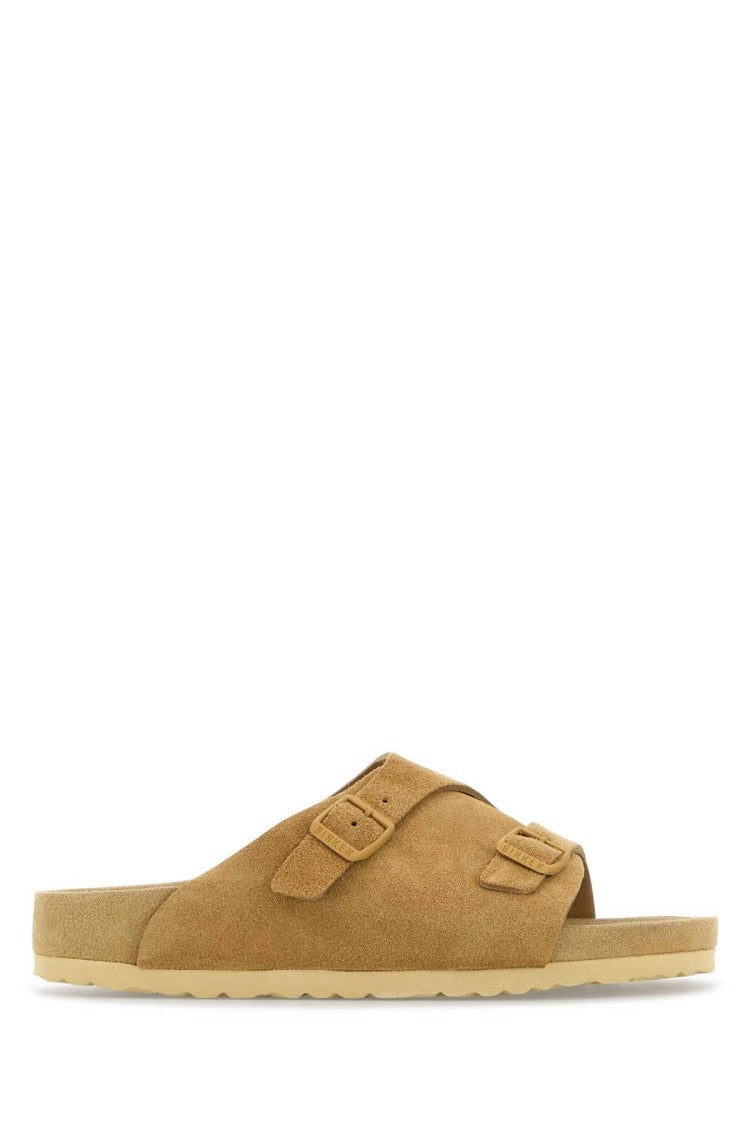 Birkenstock Beige Suede Zürich Slippers
