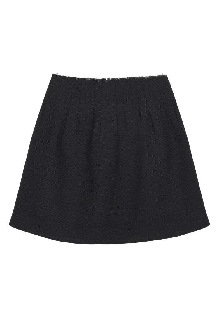 Shushu/Tong Blue Low-Rise Pleated Skirt