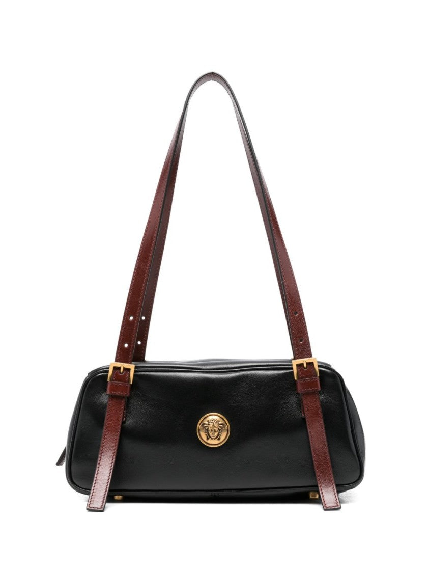 Versace Rectangular Handbag In Smooth Silk And Nylon