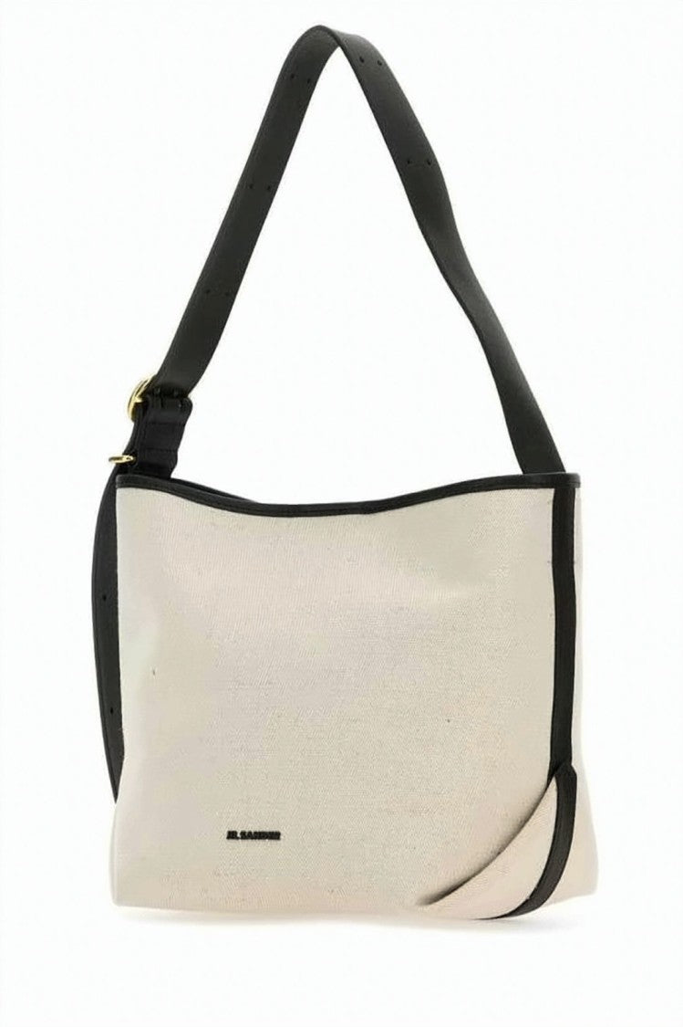 Jil Sander Textured Fabric Shoulder Bag With Adjustable Strap