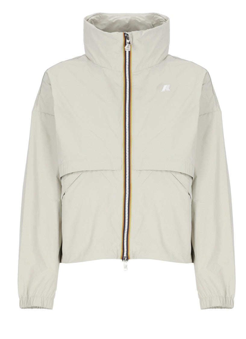 K-Way Beige Aubette Memory Touch Jacket