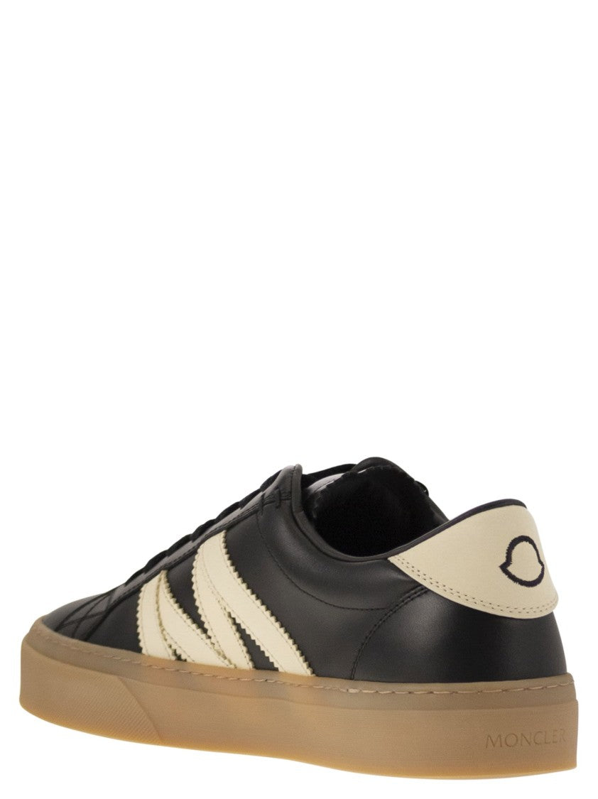 Moncler Monaco2 - Leather And Nubuck Sneakers.