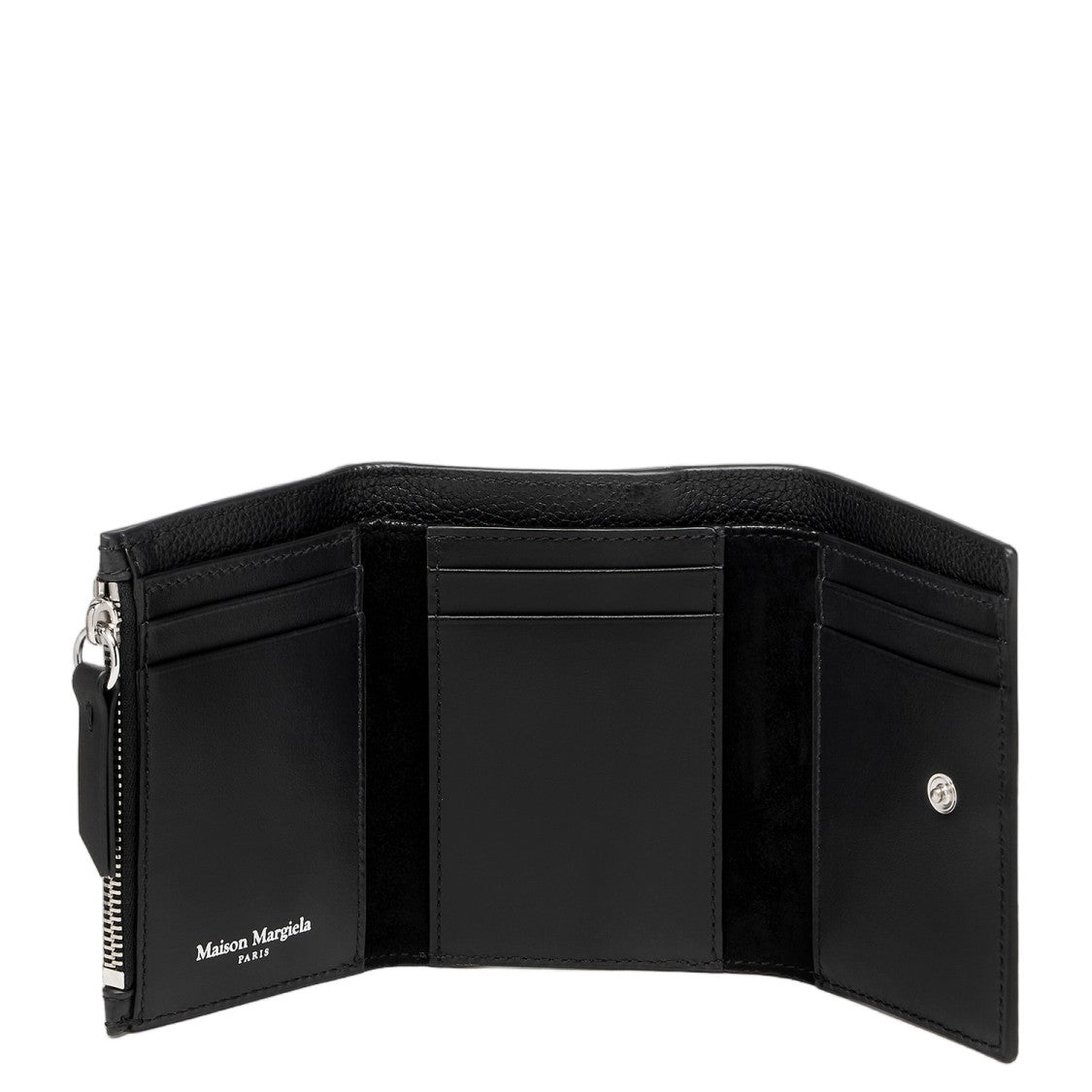 Maison Margiela Textured Leather Wallet With Iconic Stitching