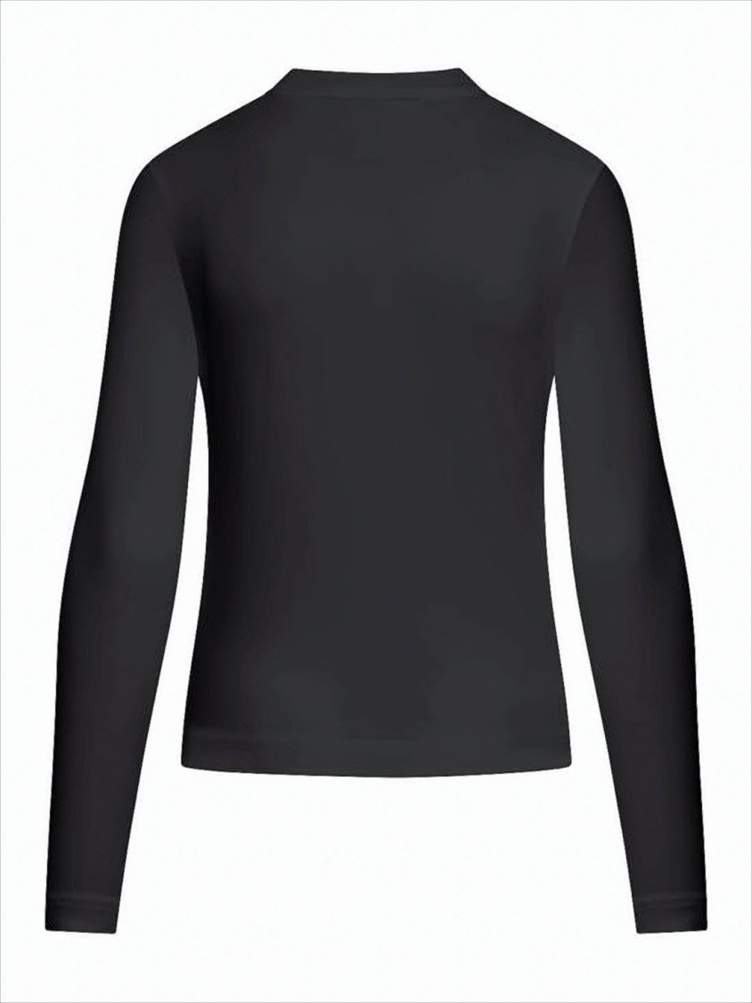 Jacquemus Fitted Black Long-Sleeve Top With Subtle Logo Detail
