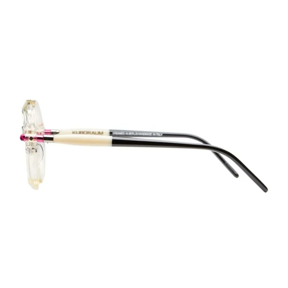 Kuboraum Mask P18 Sophisticated Transparent Champagne Round Acetate Sunglasses