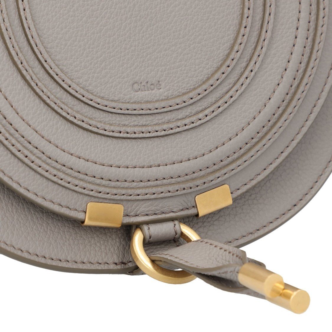 Chloé Marcie Small Saddle Bag Grey
