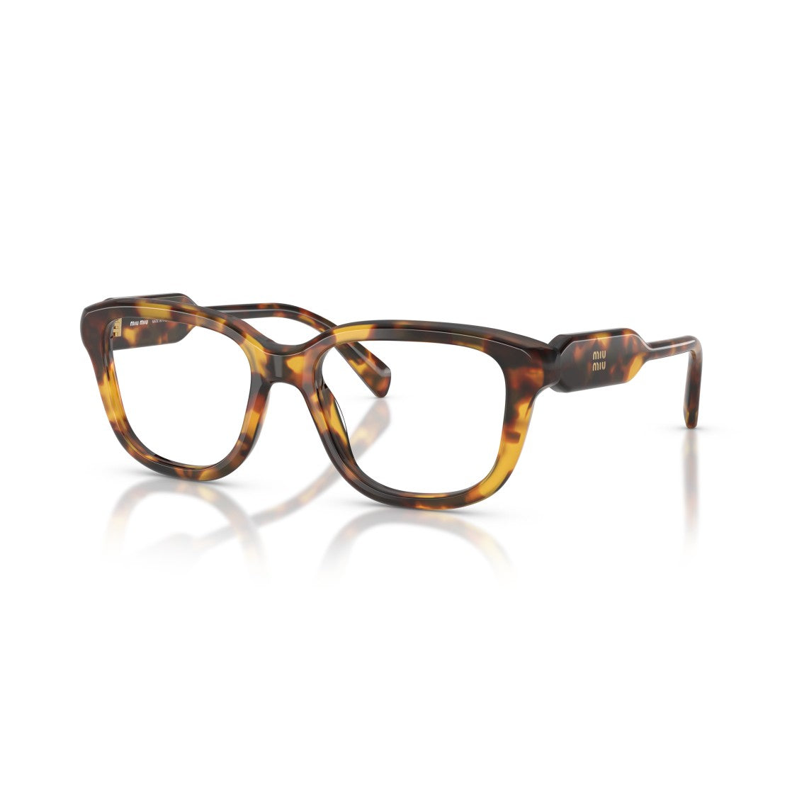 Miu Miu 0Mu 02Zv Oversized Square Tortoiseshell Frame Miu Miu Eyeglasses