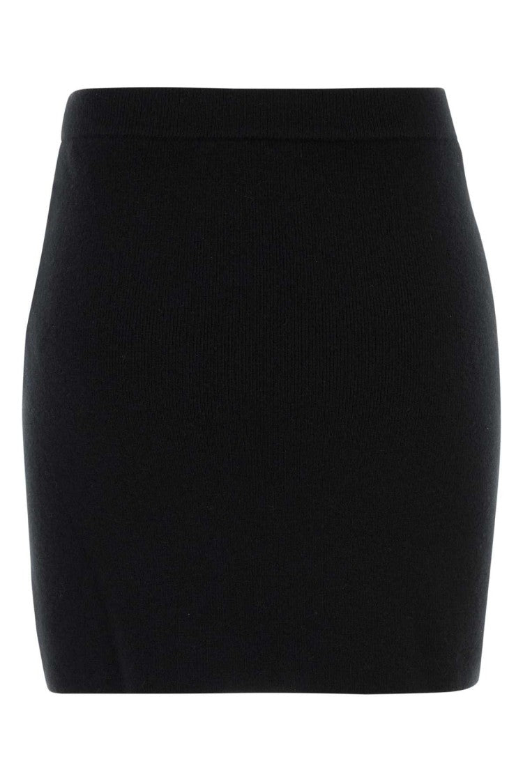 T By Alexander Wang Black Wool Blend Mini Skirt