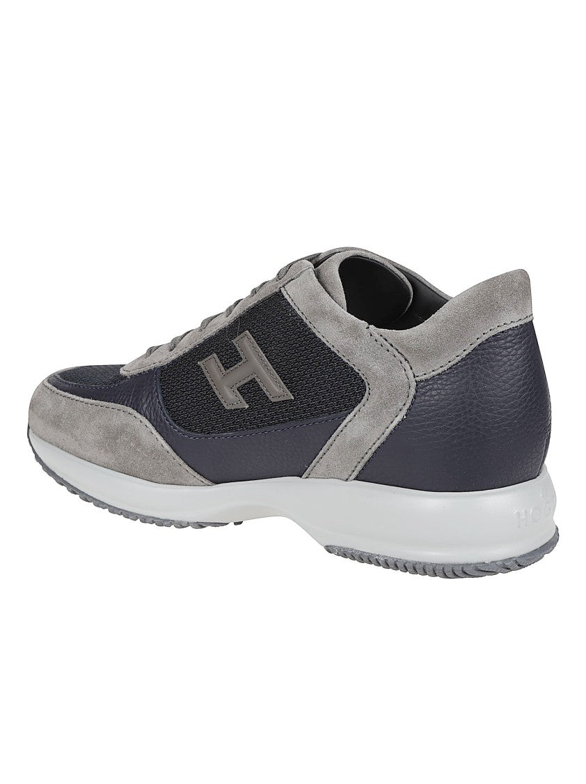 Hogan Interactive Leather Suede-Trim Sneakers