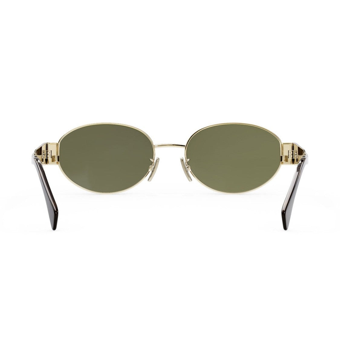 Celine Gold Metal Triomphe Oval Sunglasses