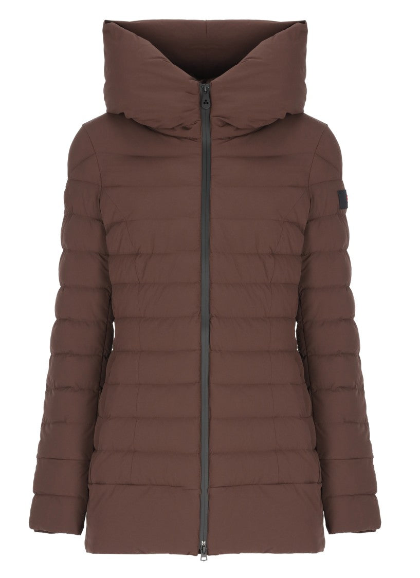Peuterey Brown Campbell Hooded Quilted Jacket