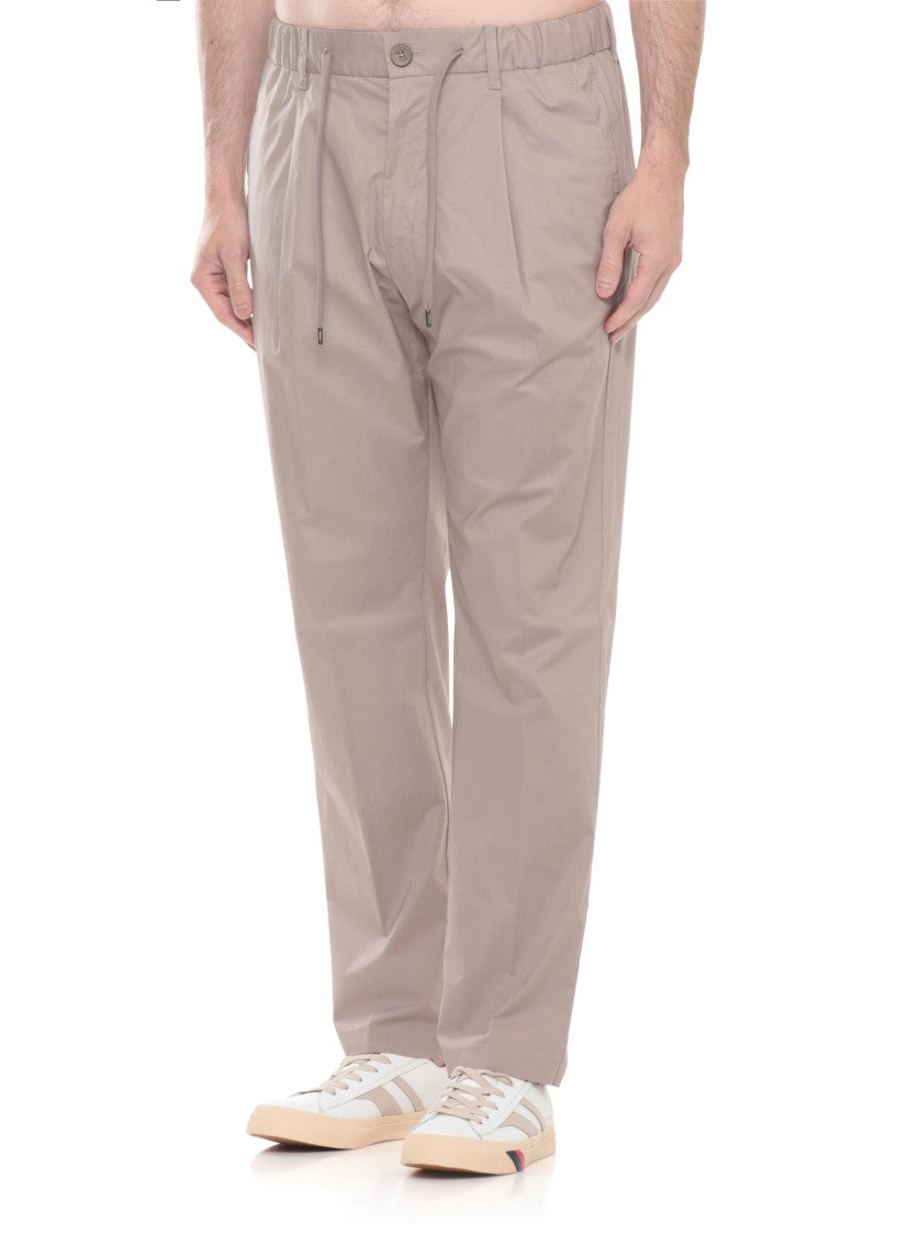 Herno Beige Cotton Straight-Leg Pants
