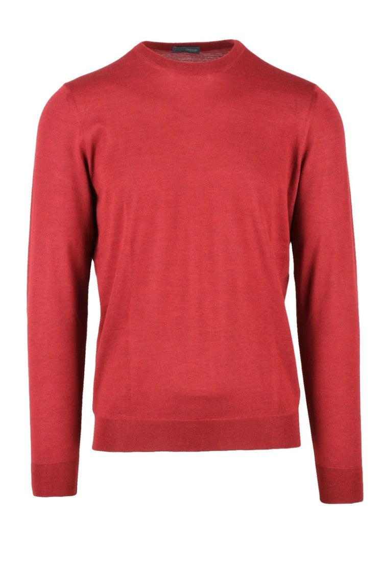 Drumohr Crew Neck Sweater Merino Wool - Red