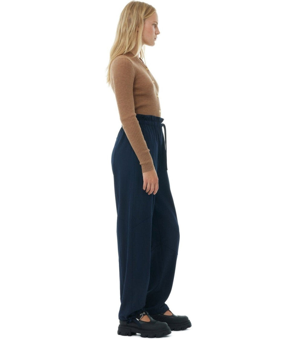 Ganni Blue Drawstring Pants