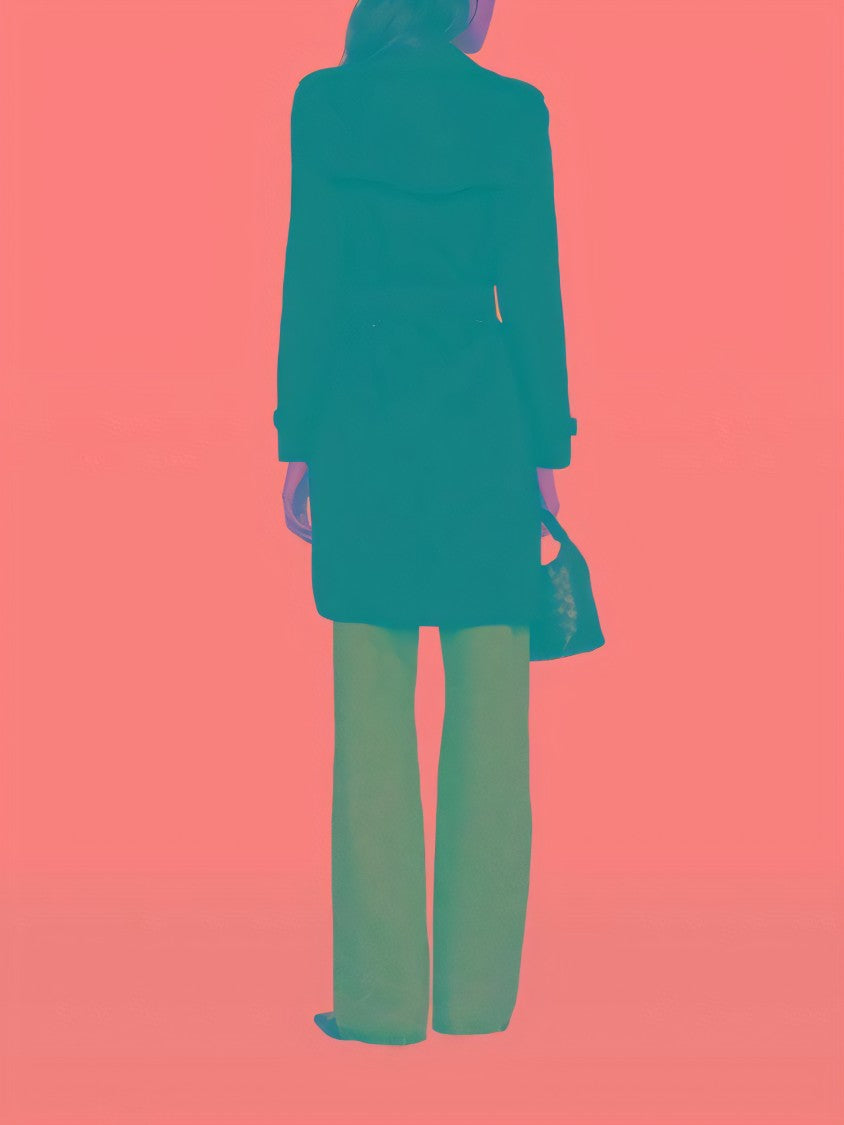 Burberry Double-Breasted Cotton Trench Coat With Belted Waist