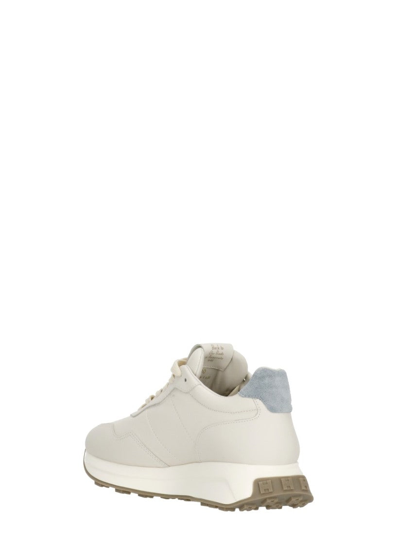 Hogan Beige H641 Smooth Leather Sneakers