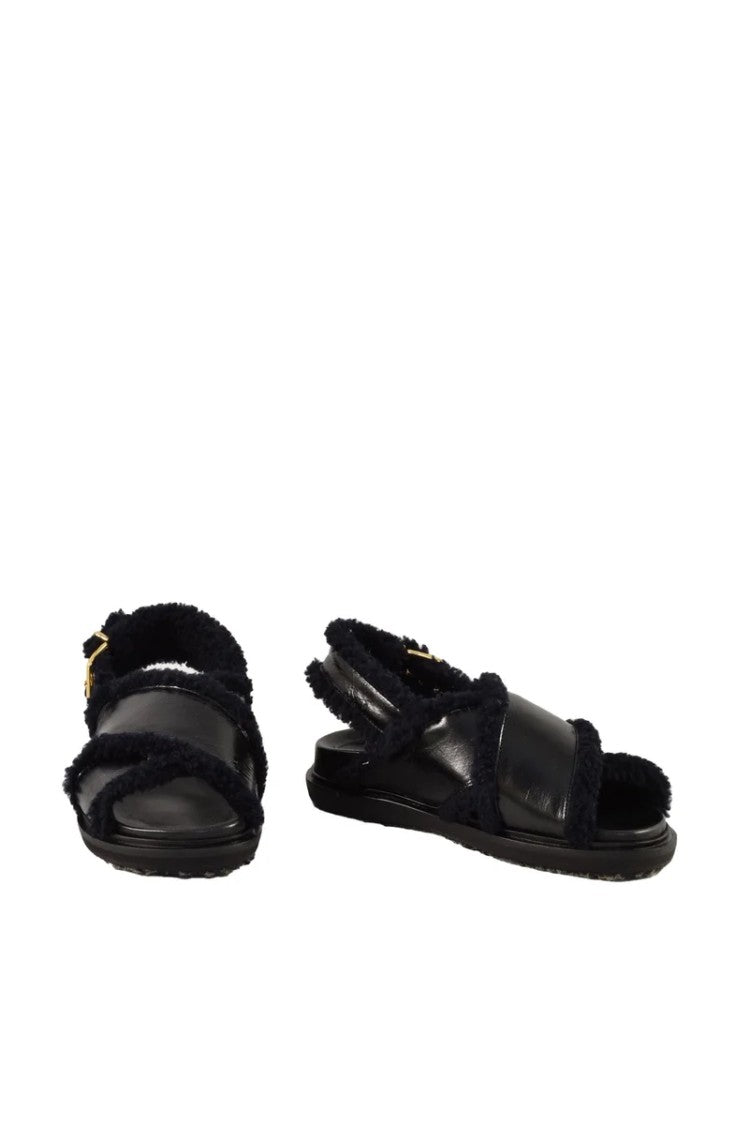 Marni Low Sandal Leather - Black