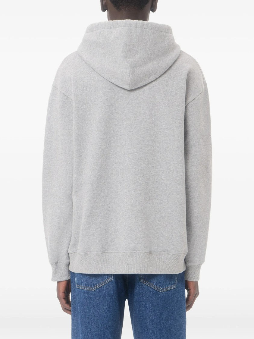 Valentino Light Grey Jersey Felpa Cotton Hoodie