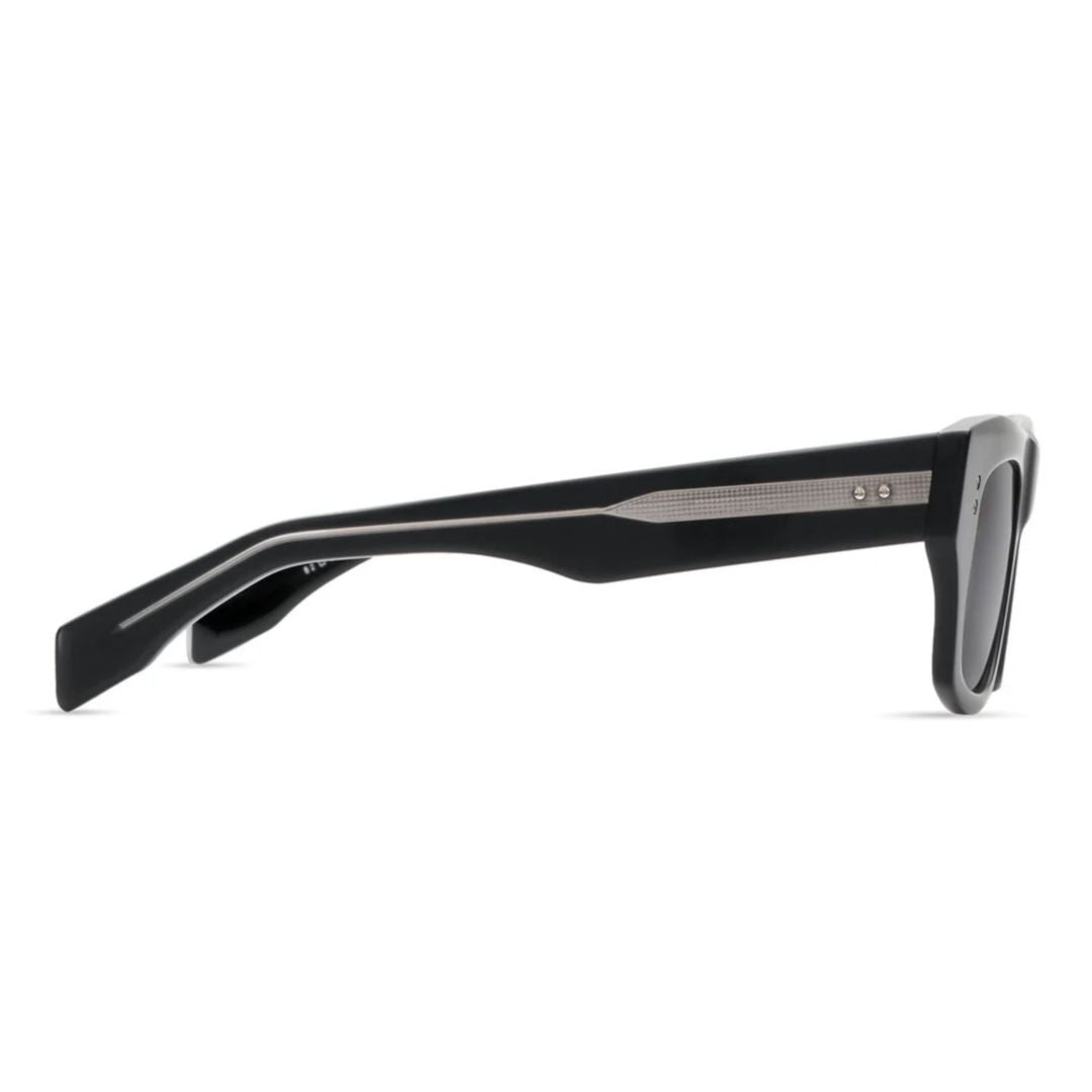 Dita Cosmohacker Rectangular Black Sunglasses With Glossy Finish