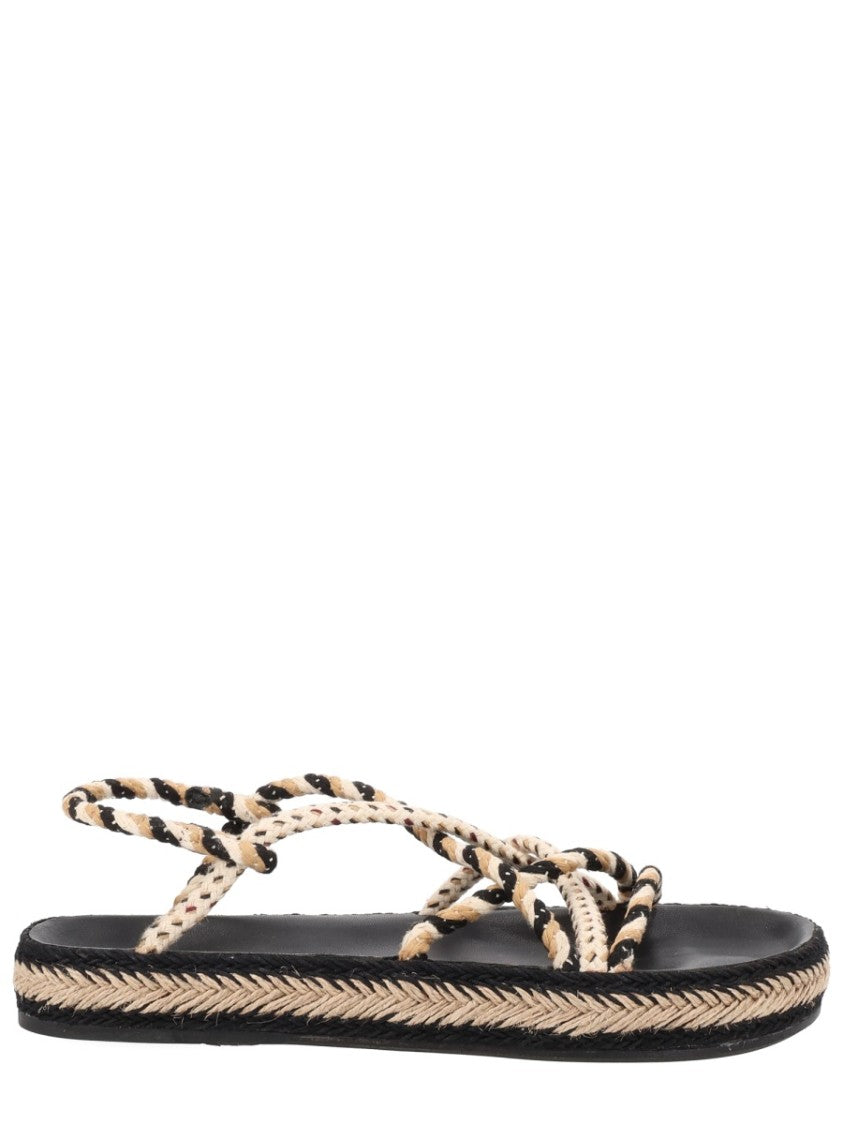 Isabel Marant Kitza Cotton Braided Strap Sandals