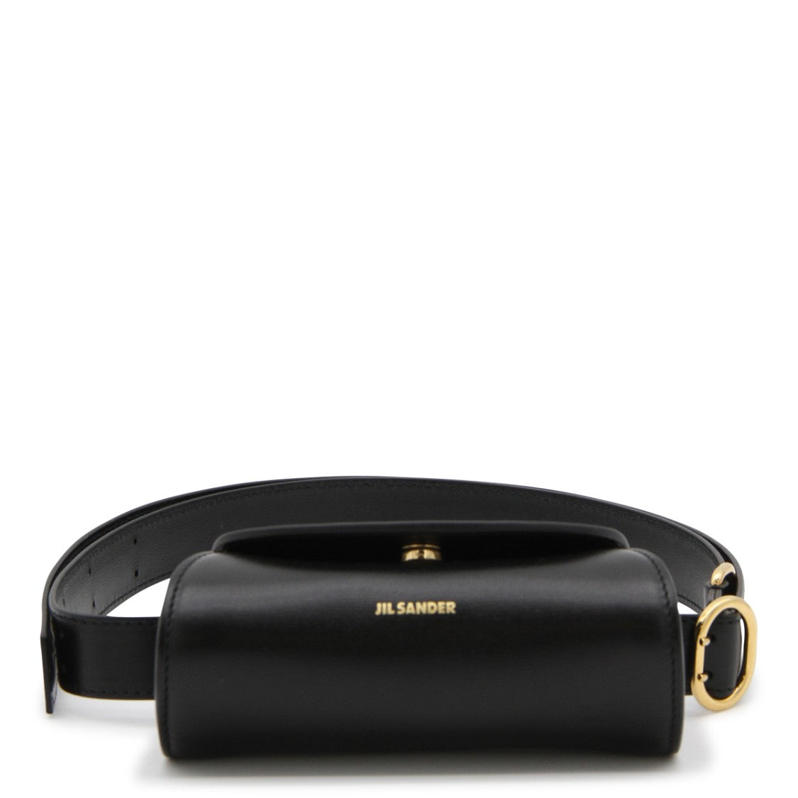 Jil Sander Black Leather Crossbody Bag With Gold-Tone Hardware