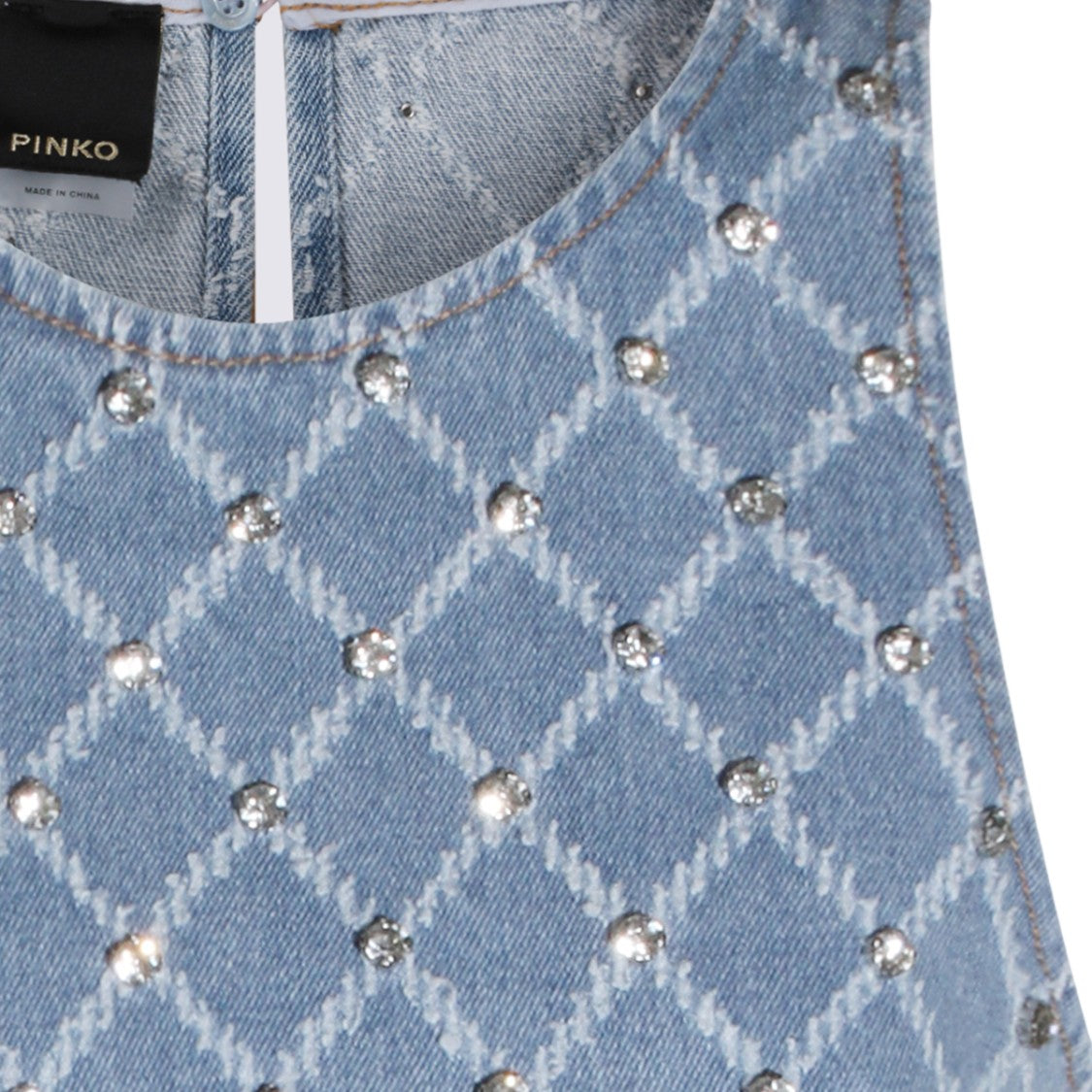 Pinko Light Blue Denim Shift Dress