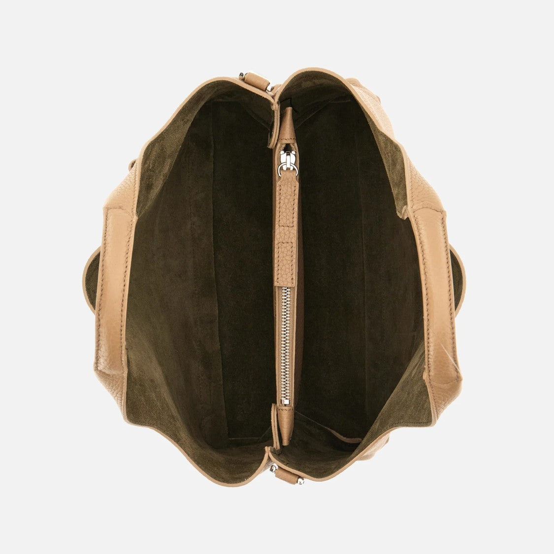Hogan Structured Medium Biscuit Leather Shopping Bag