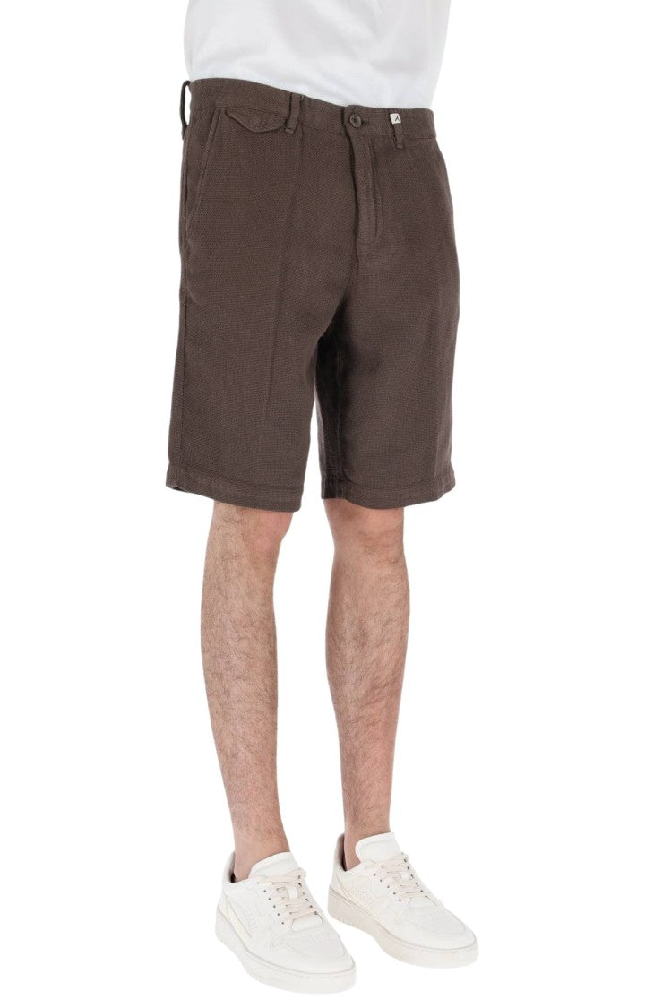 Myths Woven Cotton-Linen Denim Shorts
