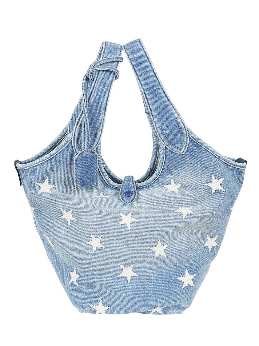 Polo Ralph Lauren Denim Crossbody Bag With Embroidered Star Pattern