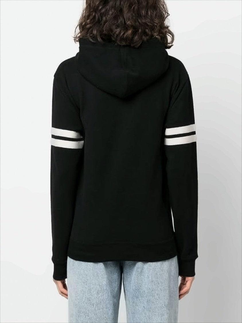 Saint Laurent Black Hoodie With Front Kangaroo Pocket