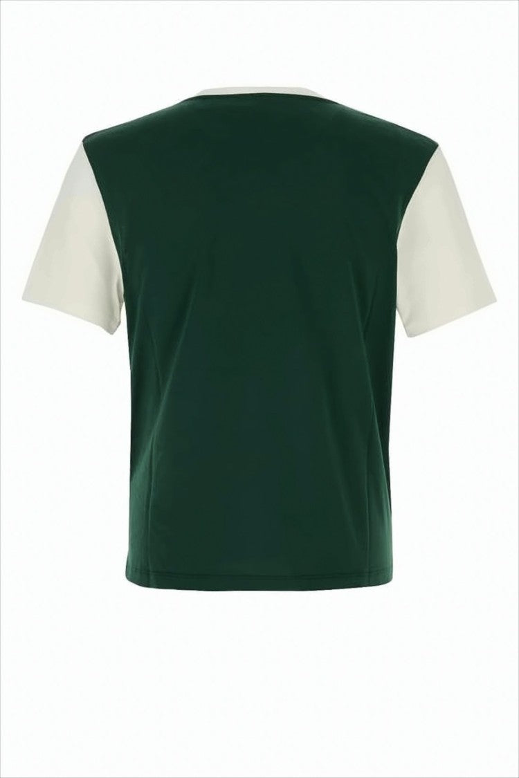 Celine Short-Sleeved Dark Green T-Shirt With Collegiate Logo
