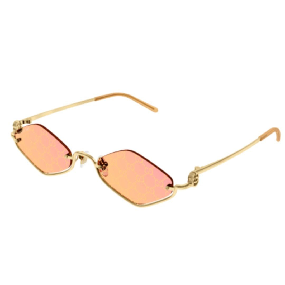 Gucci Gg1604s Geometric Gold-Tone Rimless Sunglasses