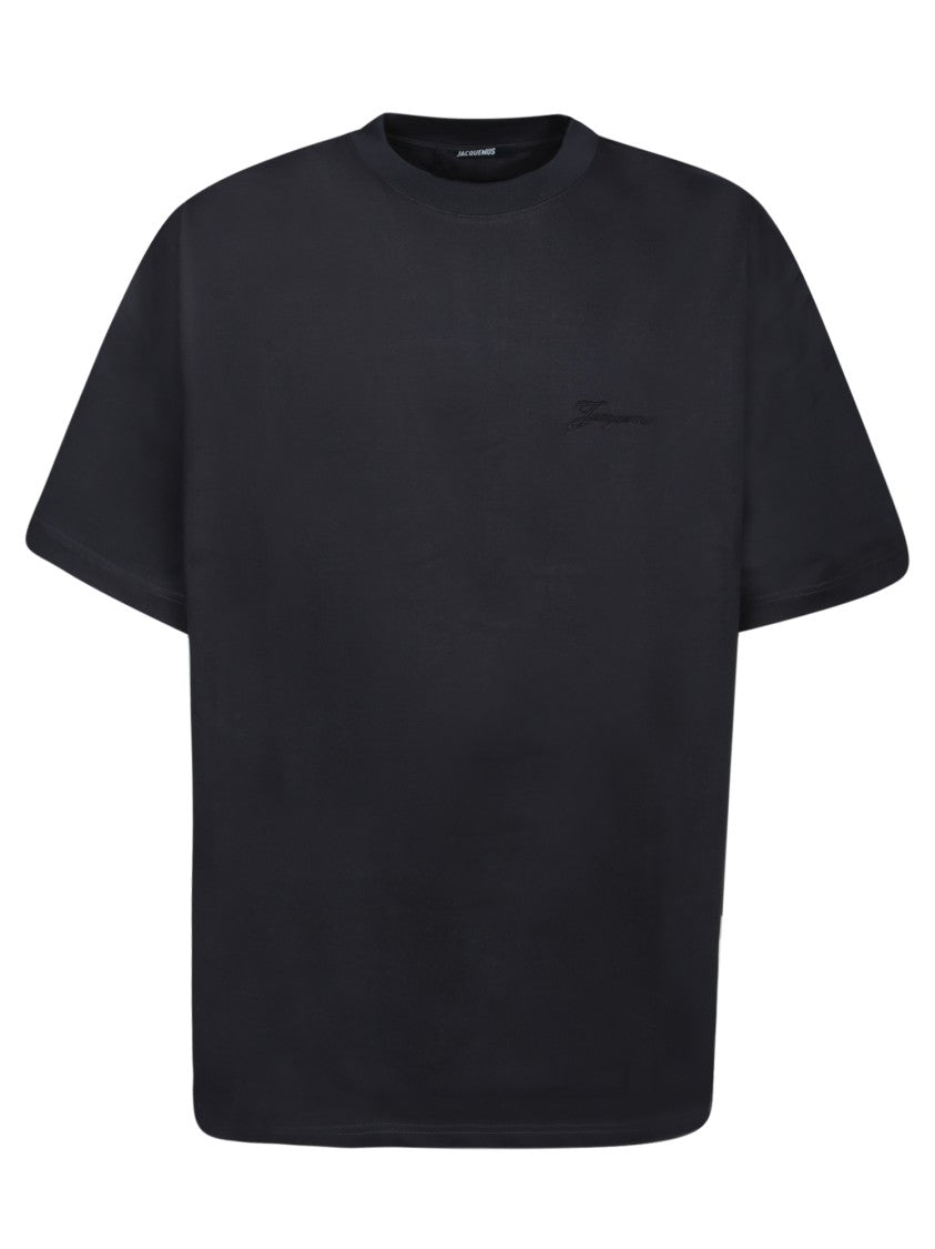 Jacquemus Regular Fit Cotton T-Shirt With Tone-On-Tone Logo