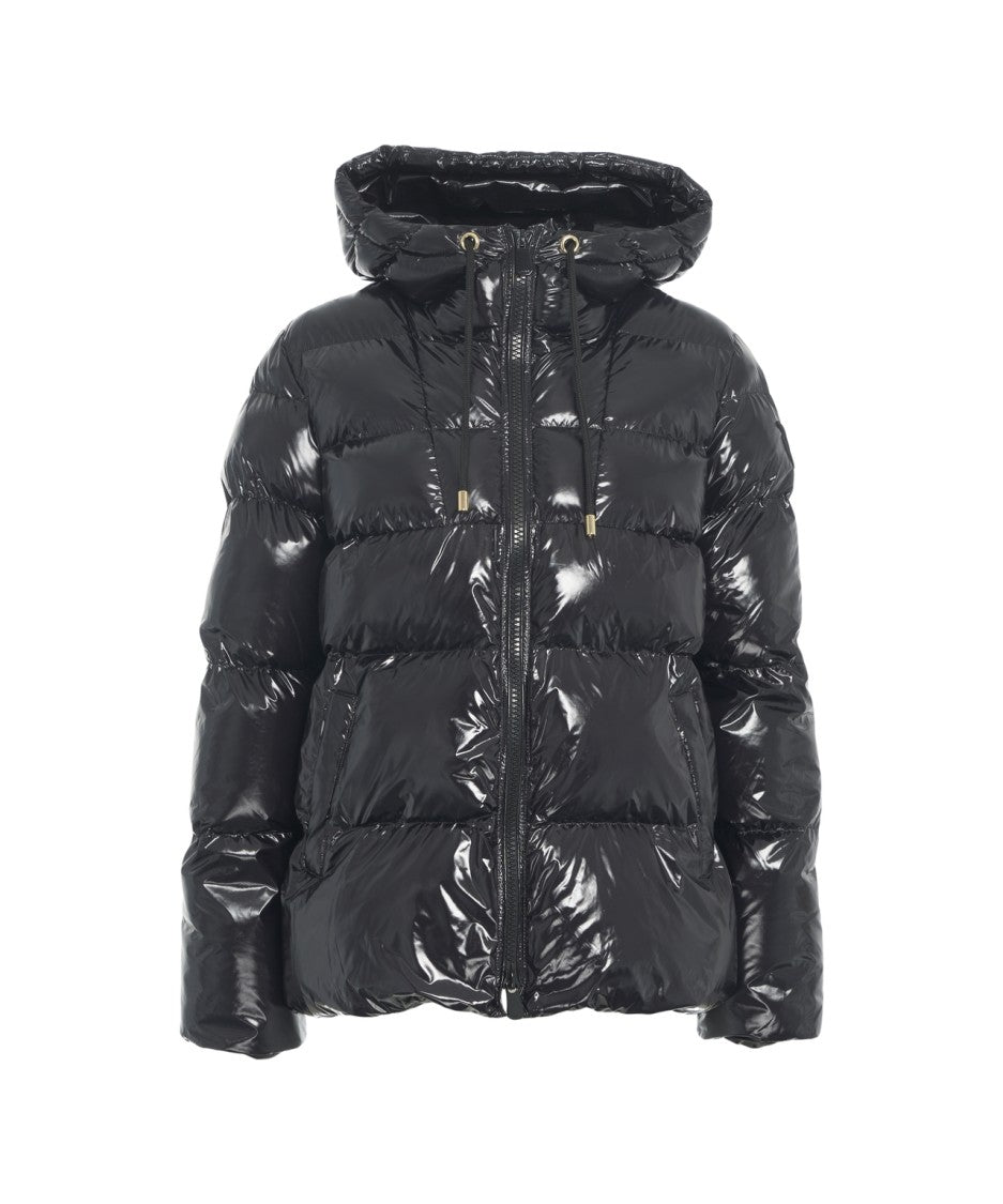 Pinko Quilted Puffer Jacket With Drawstring Hood