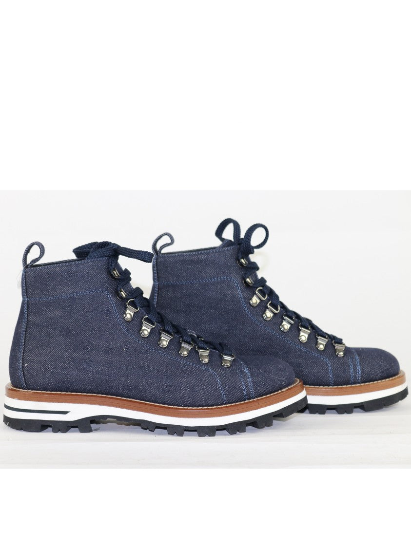 Monpiz Blue Falcade Fabric Ski Snow Boots