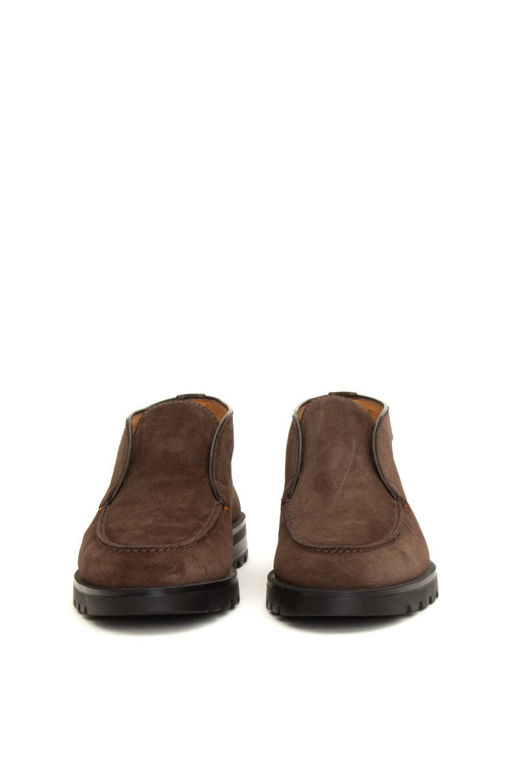 Santoni Suede Desert Boots With Rocker Sole