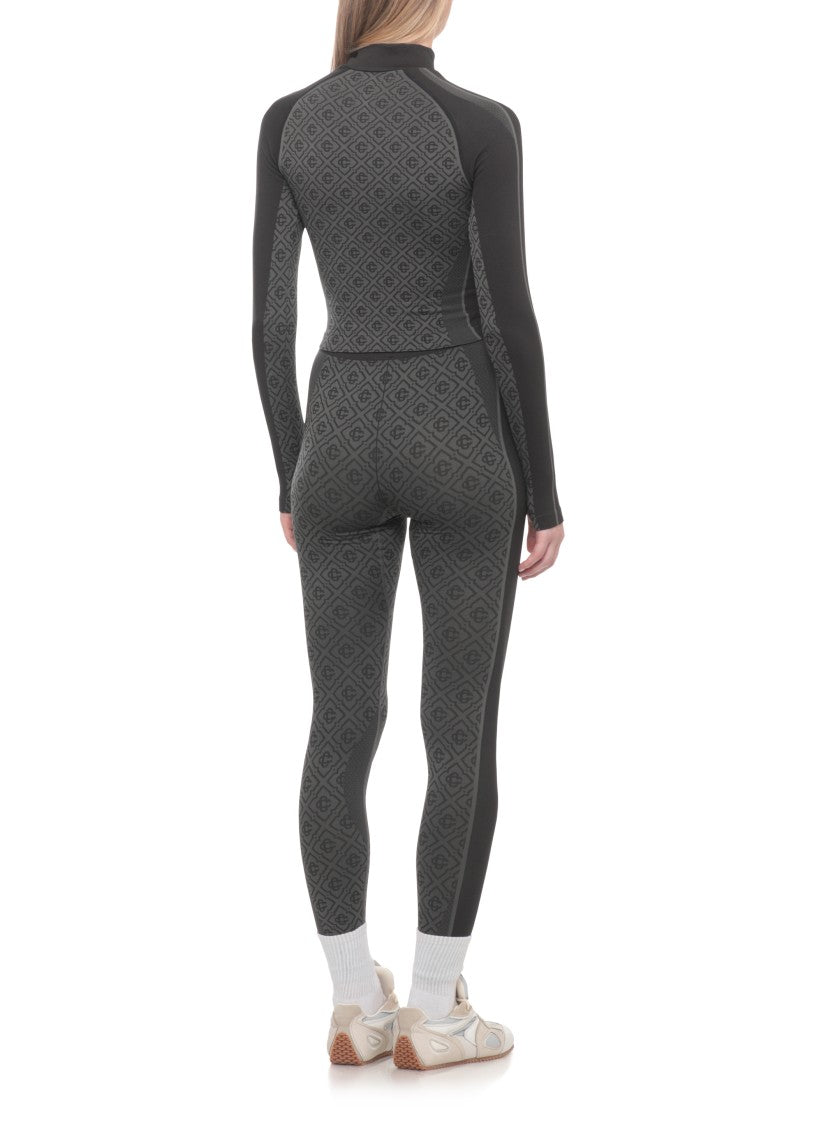 Casablanca Black Seamless Monogram Sweater