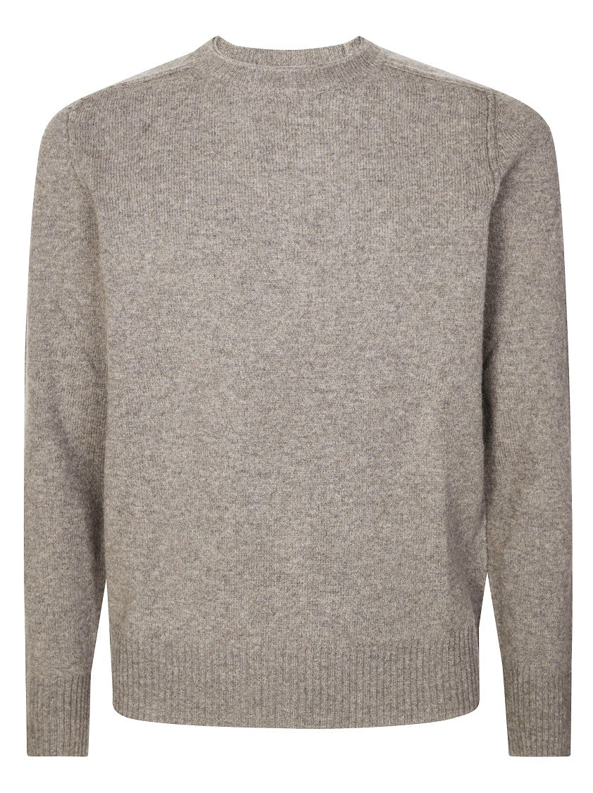 Paolo Pecora Textured Knit Sweater With Visible Stitching