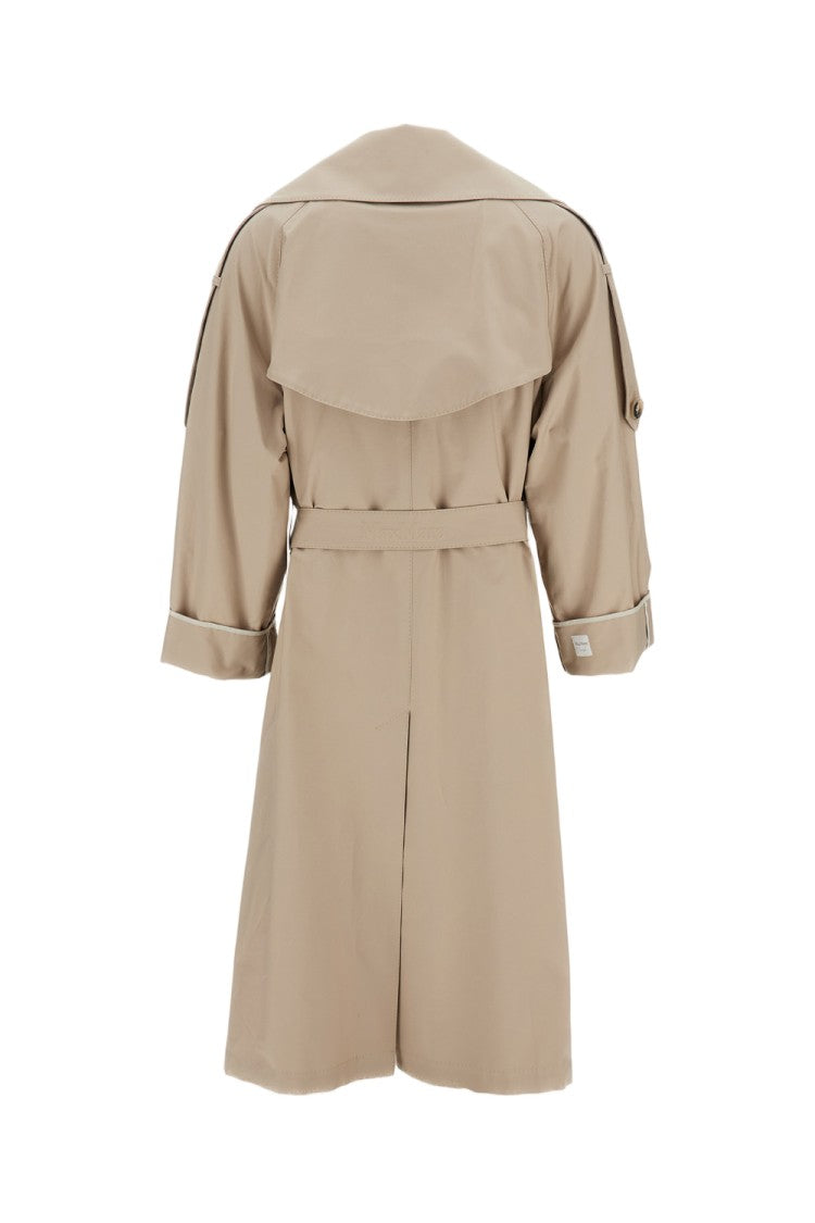 Max Mara Robe-Style Double-Breasted Trench Coat With Technical Details