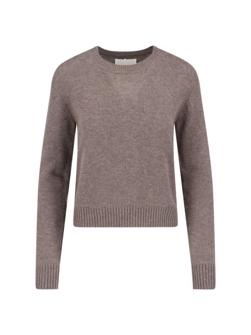 Lisa Yang Cropped Long-Sleeve Sweater With Ribbed Cuffs