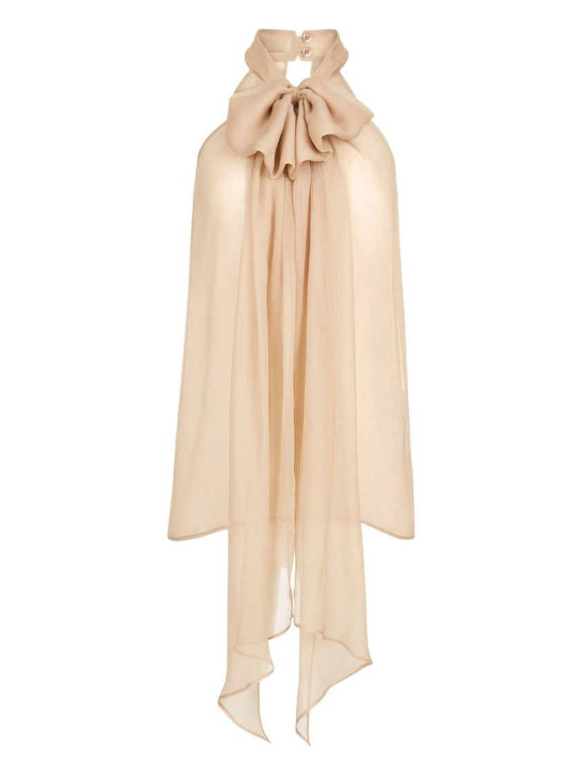 Nina Ricci Sand Beige Sleeveless Top