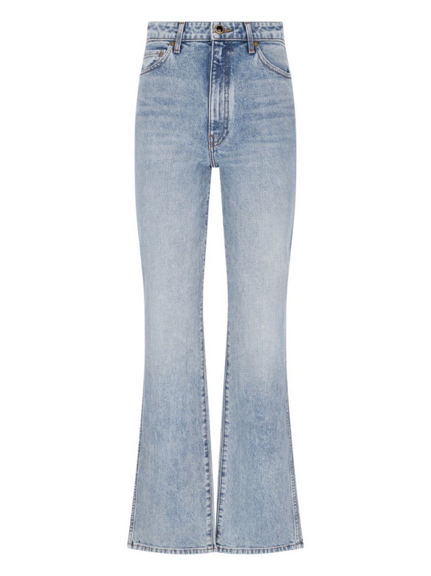 Khaite "Danielle" Bootcut Jeans Light Blue