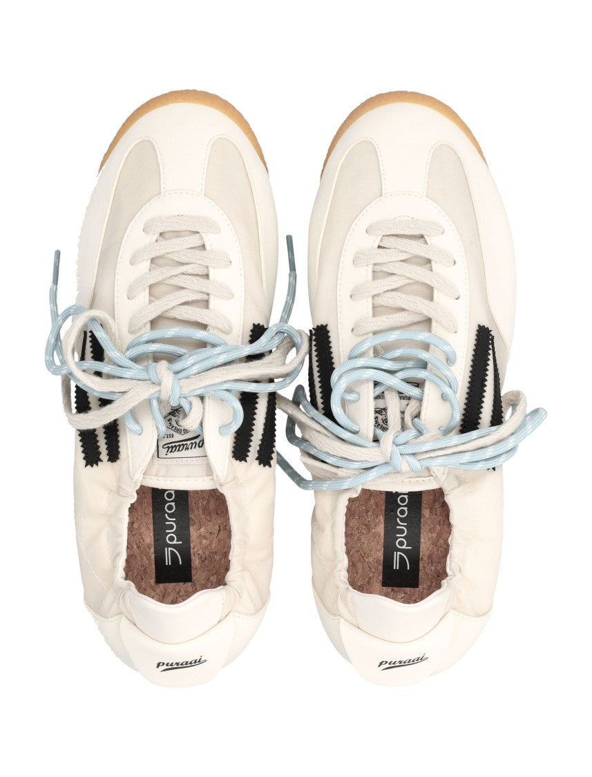 Puraai Vegan Leather Double Lacing Sneakers