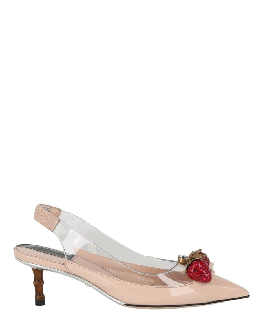 Gucci Eleanor Strawberry Plexi Heels