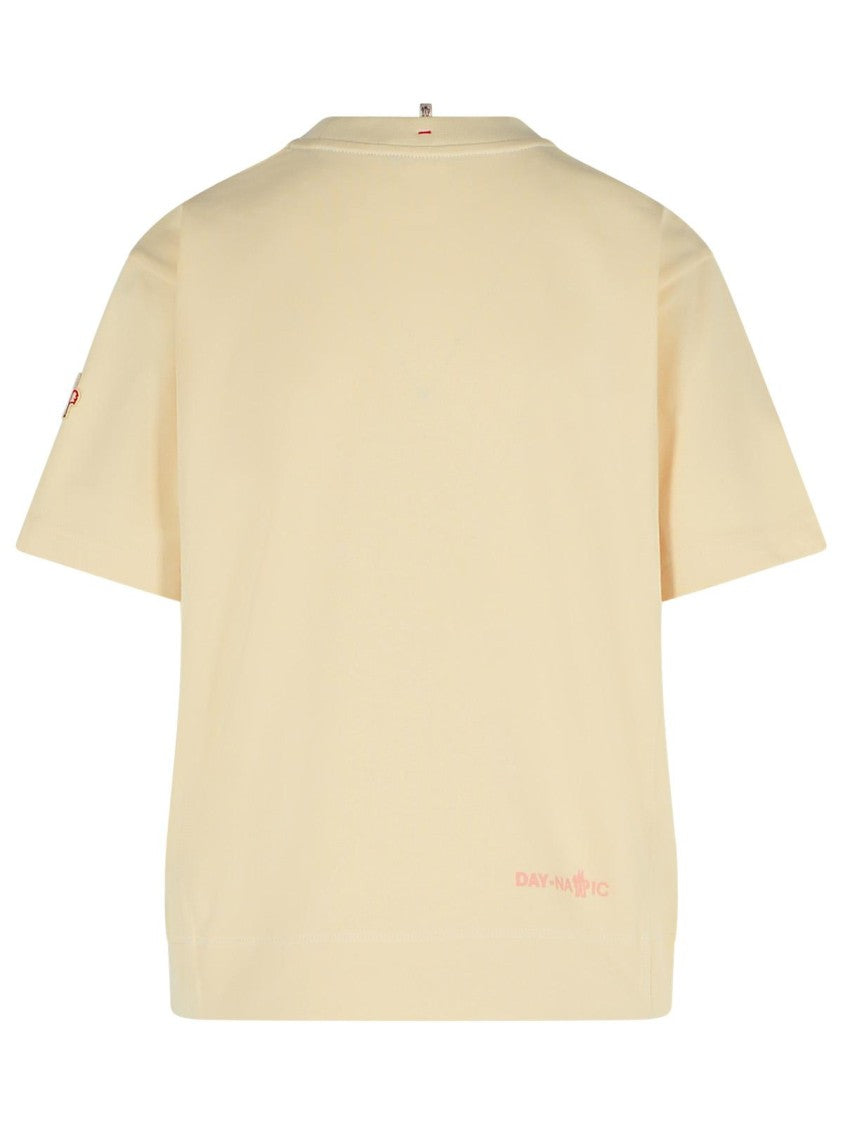 Moncler Grenoble Cream Cotton T-Shirt