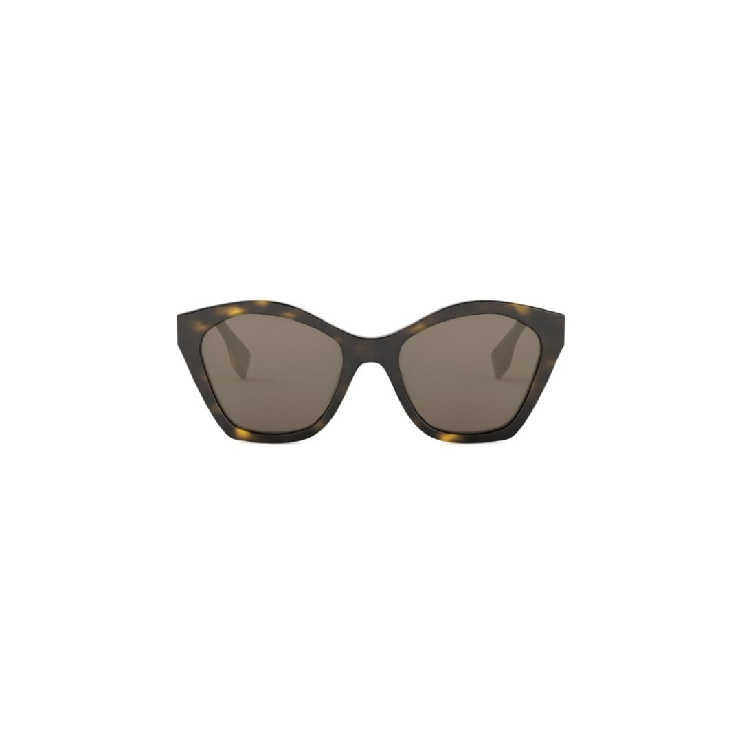 Fendi Fe40175i Tortoiseshell Oversized Cat-Eye Sunglasses