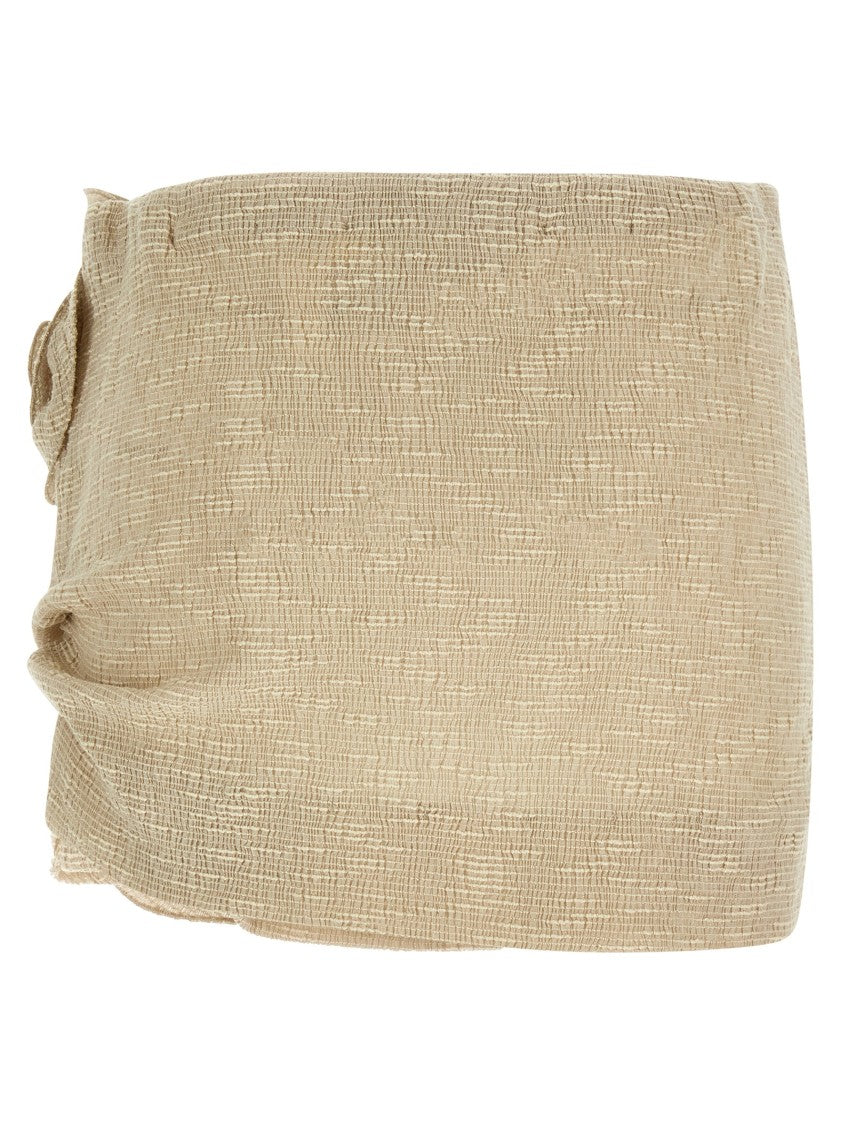 Magda Butrym Crêpe Mini Skirt With 3D Floral Applications