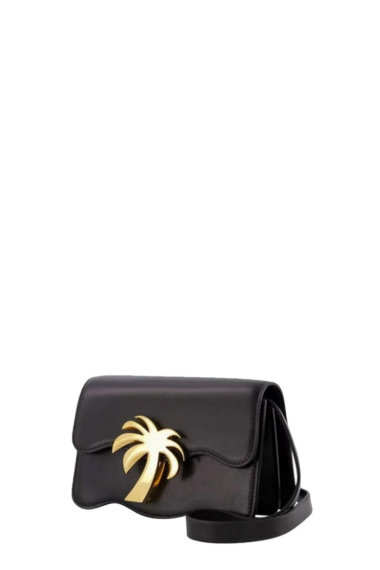 Palm Angels Black Leather Shoulder Bag